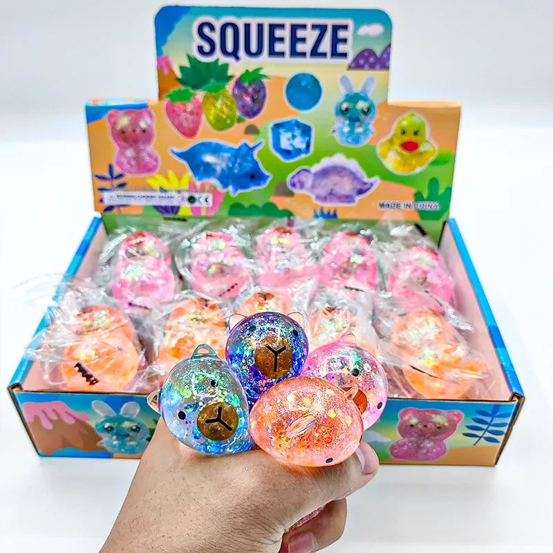 Capybara Glitter Squeeze Toy