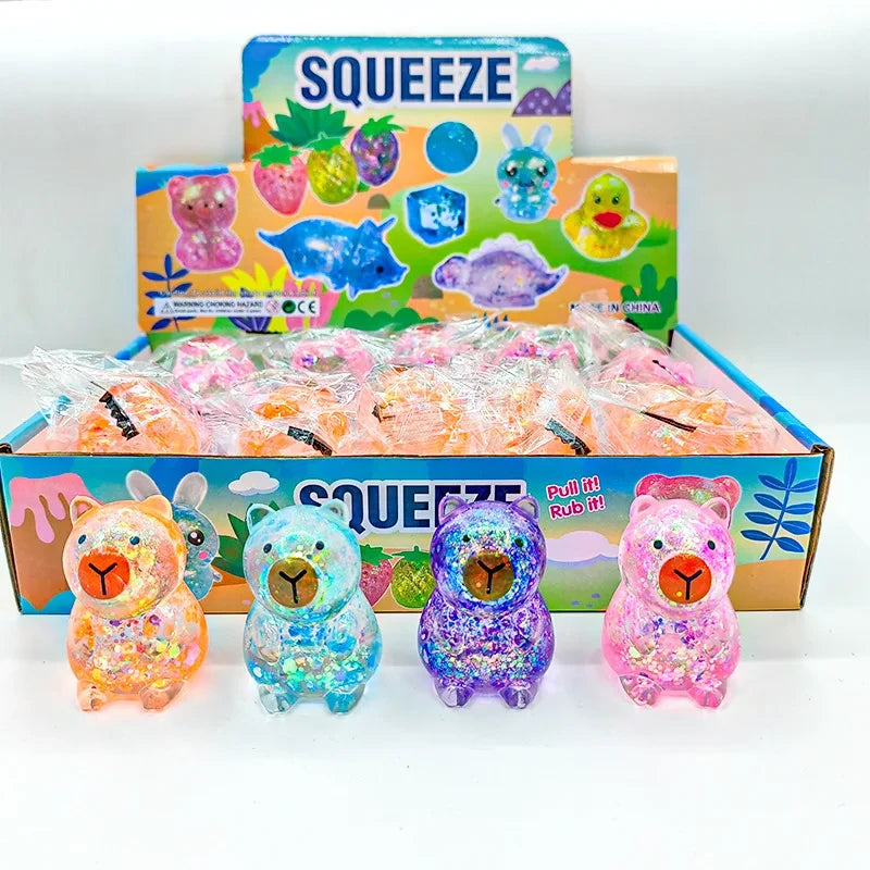 Capybara Glitter Squeeze Toy