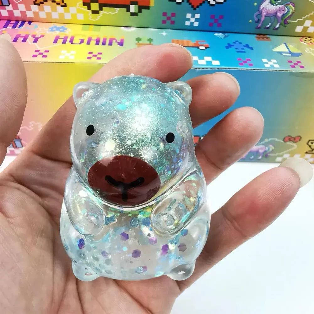 Capybara Glitter Squeeze Toy